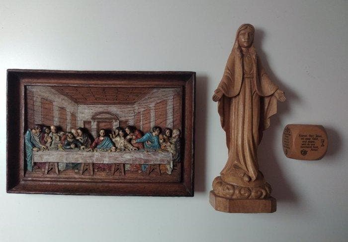 Snijwerk, Madonna Immaculata - Handarbeit + Das letzte, Antiek en Kunst, Antiek | Boeken en Manuscripten