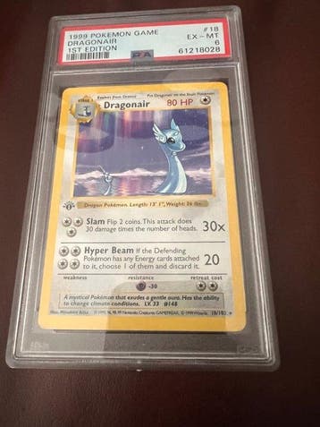 Pokémon - 1 Graded card - Dragonair #18 First edition - PSA, Nieuw