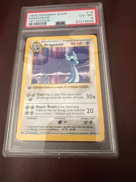 Pokémon - 1 Graded card - Dragonair #18 First edition - PSA, Hobby & Loisirs créatifs, Jeux de cartes à collectionner | Pokémon