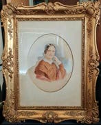 Josef Kriehuber (1801-1876) - Porträt einer Dame
