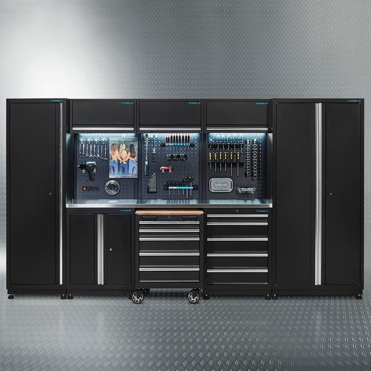 Datona Werkplaatsinrichting PREMIUM met RVS werkblad 350 cm, Doe-het-zelf en Bouw, Werkbanken, Ophalen of Verzenden