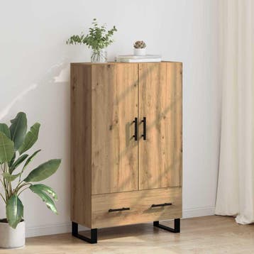 vidaXL Highboard Artisan Eiken Bewerkt hout, Verzenden, Nieuw