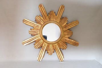 Miroir mural- Zonnespiegel - Matériau de panneaux, Antiek en Kunst
