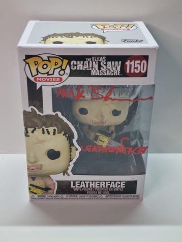 Funko - Funko Pop #1150 Leatherface signed by Mark Burnham