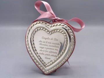 PG-MIANI Argenteria - sculptuur, Cuore con preghiera - 11.5