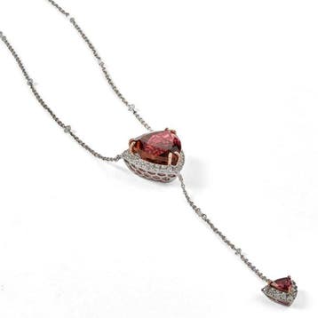 Collier - 14 carats Or blanc - 9.12ct. tw. Tourmaline -, Bijoux, Sacs & Beauté
