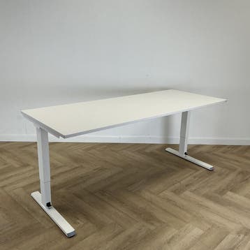 Haworth verstelbaar bureau vv kabelgoot  200x80 cm, wit