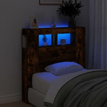 vidaXL Hoofdeinde met LED 100x18,5x103,5 cm bewerkt hout, Verzenden, Nieuw