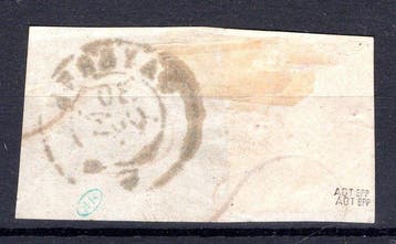 Zwitserland 1850 - Correios Federais, 5 r. RAYON I, met, Gestempeld