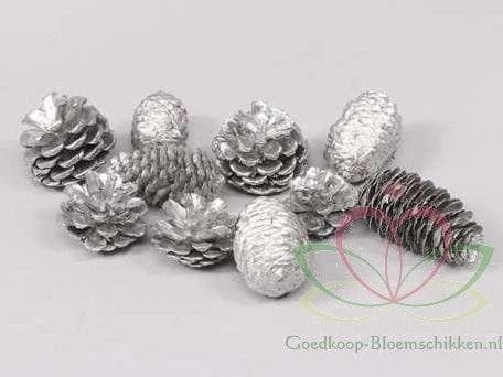 Dennenappel Ray Cones Zilver 500 gram, Maison & Meubles, Accessoires pour la Maison | Plantes & Fleurs artificielles