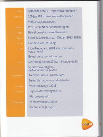 Nederland 2018 - Jaarcollectie Postzegels, Timbres & Monnaies, Timbres | Pays-Bas