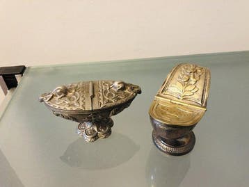 Encensoir (2) - Lot de deux navettes liturgiques - Bronze