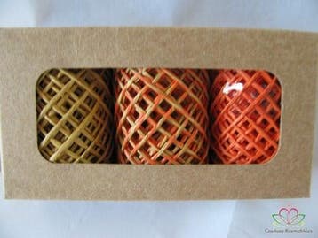Touw Koord Oranje Caramel 3 rollen =15 meter, Hobby & Loisirs créatifs