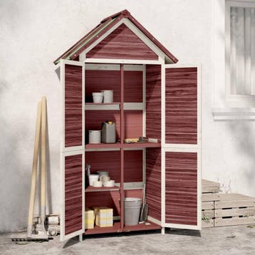 vidaXL Tuinschuur 89x52,5x175 cm massief grenenhout, Verzenden, Nieuw