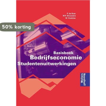 BASISBOEK BEDRIJFSECONOMIE UITW DR 4 9789001094140, Verzenden, Gelezen, W. Koetzier
