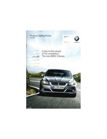 2008 BMW 3 SERIE PRODUCT BEARGUMENTATIE BROCHURE ENGELS