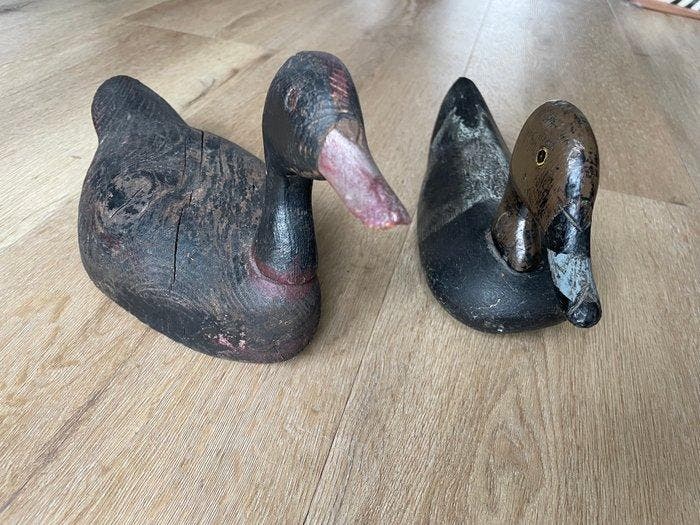 Lokeend - Paar lokeenden (2) - Hout, Antiek en Kunst, Curiosa en Brocante