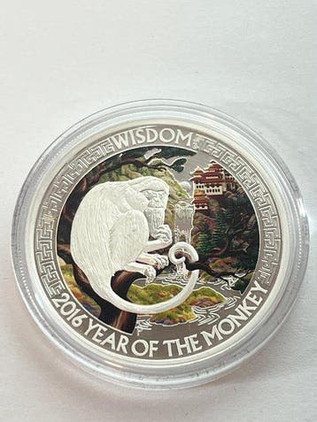 Tuvalu. 2016 - Good Fortune - Lunar Monkey 2 coin set - 2 oz