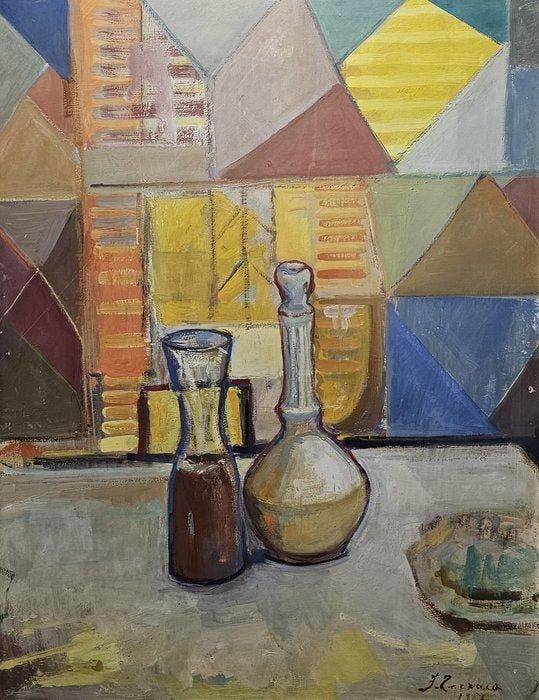 Ferruccio Torraca (1907-?) - Composizione, Antiek en Kunst, Kunst | Schilderijen | Klassiek