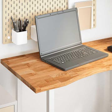 vidaXL Bureaublad rechthoekig 100x60x2,5 cm eikenhout, Verzenden, Nieuw