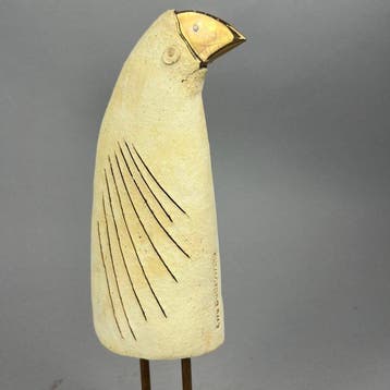 Ewa Budzowska - sculptuur, The big Parrot - 30 cm - 24 kt