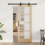 vidaXL Schuifdeur Naturel 73,5 x 198,5 cm Massief grenenhout, Verzenden, Nieuw