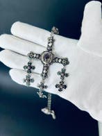 Zilver - Hanger - Zilveren kruis hanger, Antiek en Kunst