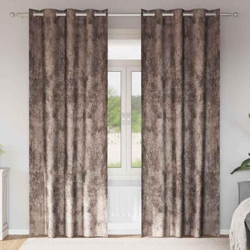 vidaXL Velvet Gordijnen 2 pcs Cappuccino 260 x 140 cm, Huis en Inrichting, Verzenden, Nieuw
