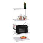 vidaXL Magnetronkast 60x39,6x123 cm bewerkt hout wit, Verzenden