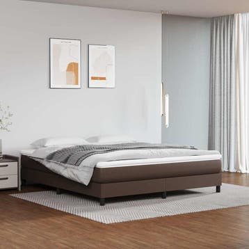 vidaXL Boxspring bed kunstleer bruin 180x200 cm, Verzenden, Nieuw