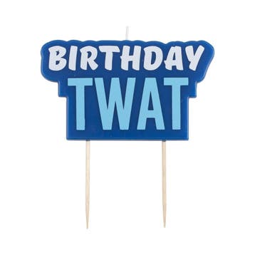 Blauw Kaars Birthday Twat 5,8cm, Verzenden, Nieuw