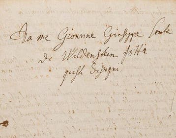 Johann Joseph von Wildenstein - Manoscritto di Architettura