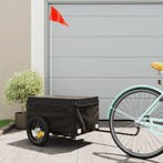 vidaXL Fietstrailer 30 kg ijzer zwart, Vélos & Vélomoteurs, Verzenden