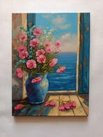 Gabriele Fabris (1958) - Vaso con fiori sulla finestra (, Antiquités & Art