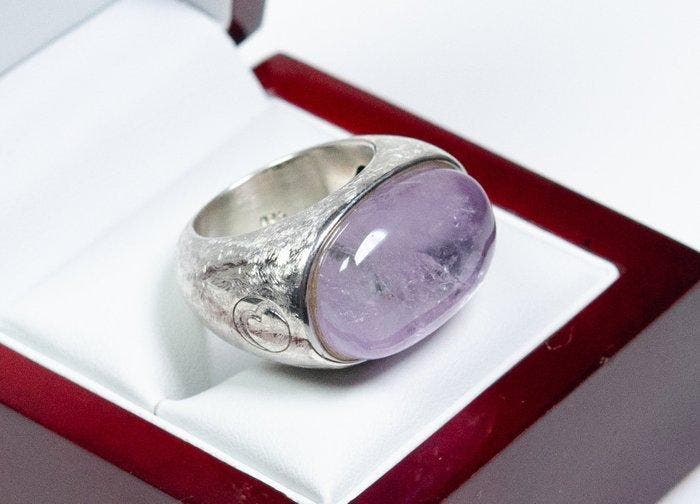 Sans prix de réserve - Bague Argent 925 - Améthyste, Handtassen en Accessoires, Ringen