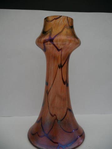 Pallme König & Habel - Vase - Verre - Vase ambre-orangé, Antiquités & Art
