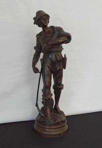 Auguste Moreau (1834-1917) - sculptuur,  Le Travail des