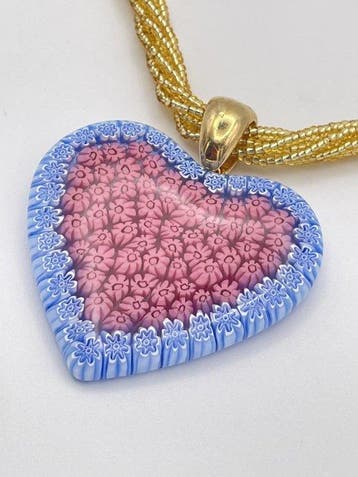 verre de Murano - Collier avec pendentif - Verre de Murano