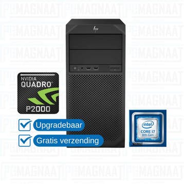 HP Z2 Tower G4 Workstation  i7-8700 8GB 256GB NVMe P2000, Computers en Software, Desktop Pc's, Verzenden, Nieuw