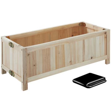 tectake Verhoogde bak Blomster, opvouwbaar, 30l, incl. folie, Verzenden, Nieuw