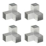 vidaXL Paalverbindingen 4 st Y-vorm 91x91 mm gegalvaniseerd, Tuin en Terras, Verzenden, Nieuw