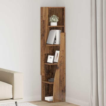 vidaXL Hoekkast 27,5x27x140cm Bewerkt hout Oudhout, Huis en Inrichting, Kasten | Overige, Verzenden, Nieuw