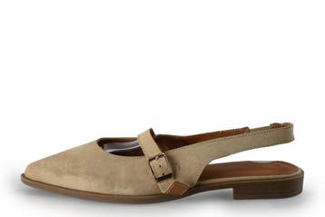 Manfield Ballerinas in maat 41 Beige, Kleding | Dames, Verzenden, Beige, Ballerina's, Zo goed als nieuw
