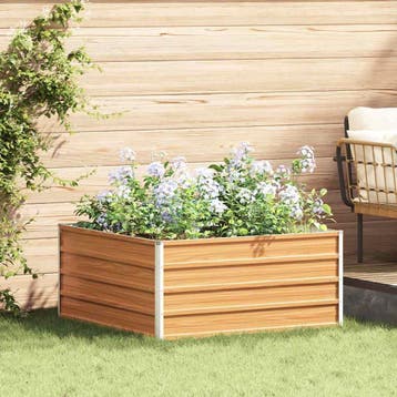 vidaXL Verhoogde plantenbak Lichtbruin 100 x 100 x 45 cm, Verzenden