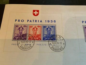 Zwitserland 1936 - Pro PATRIA Weerstandslening - 1936, Gestempeld