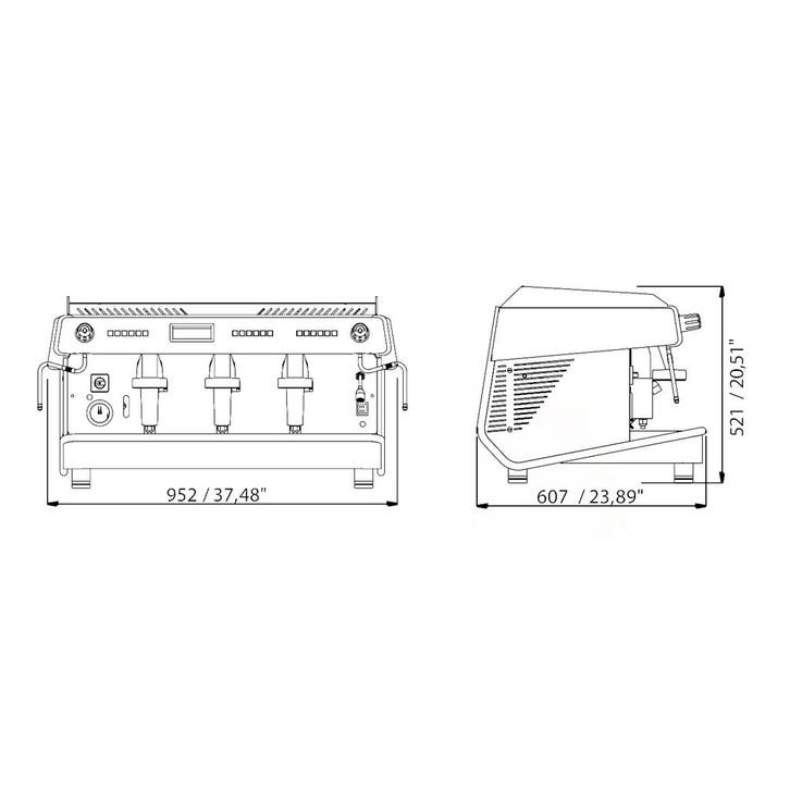 Espressomachine | VALLELUNGA V2 | RVS | Automatisch | 3, Zakelijke goederen, Horeca | Keukenapparatuur, Nieuw in verpakking, Verzenden