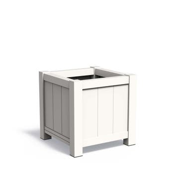 Aluminium plantenbak York 80x80x80cm - Met bodem, Tuin en Terras, Vierkant, Nieuw, Metaal, 60 tot 100 cm