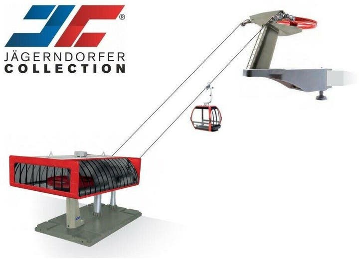 Jagerndorfer - 1/32 Kabelbaan D-line Zwart/rood (?/23) * -, Diversen, Kerst, Nieuw, Verzenden