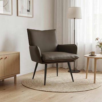 vidaXL Fauteuil Grijs Kunstleer, Verzenden, Nieuw