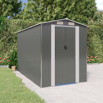 vidaXL Tuinschuur 192x357x223 cm gegalvaniseerd staal, Verzenden